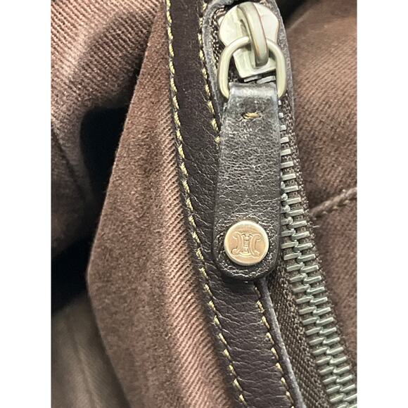 Celine CE00/33 Brown Leather Boogie Satchel Bag Made in Italy Top Handle Purse - Picture 5 of 15